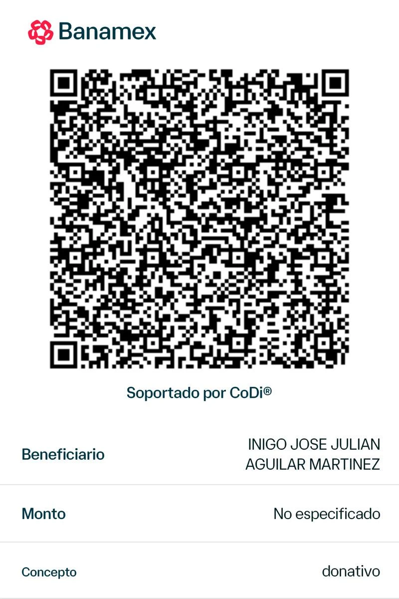 Código QR CoDi Banamex para donativos